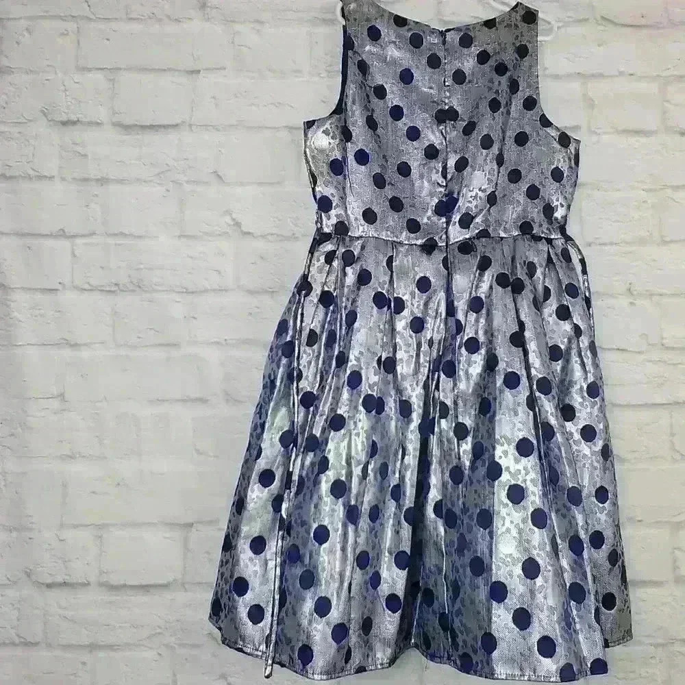 Blue Party Dress Girls Sz 14 - Picture 4 of 5